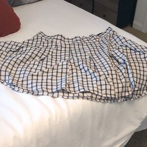Torrid Black and White Checkered Mini Skirt